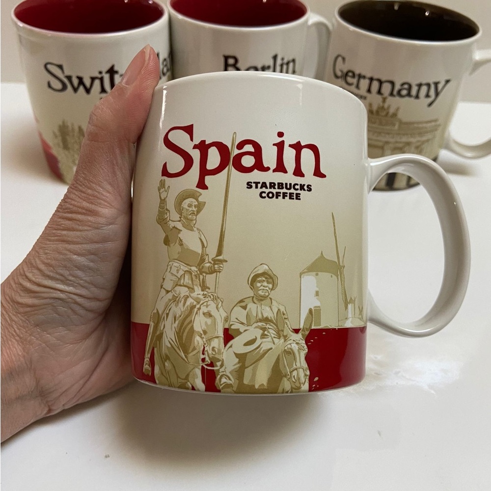 2016 Spain España Starbucks Coffee Mug Icon Series 16 oz W/Don Quixotte & Sancho